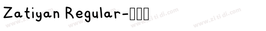 Zatiyan Regular字体转换